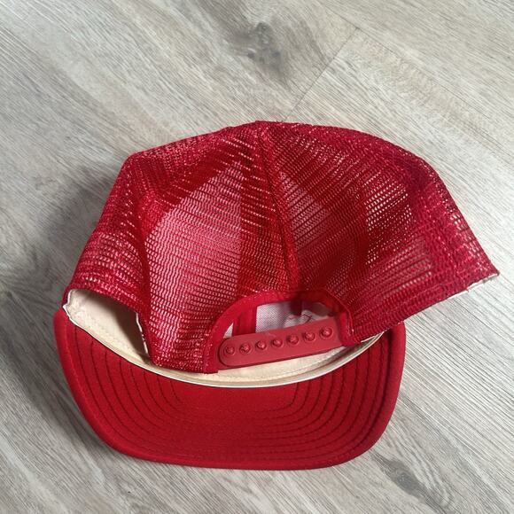 Vintage St Louis Cardinals Hat Snapback MLB AJD Stripe Red Trucker Cap USA Made - Picture 6 of 8